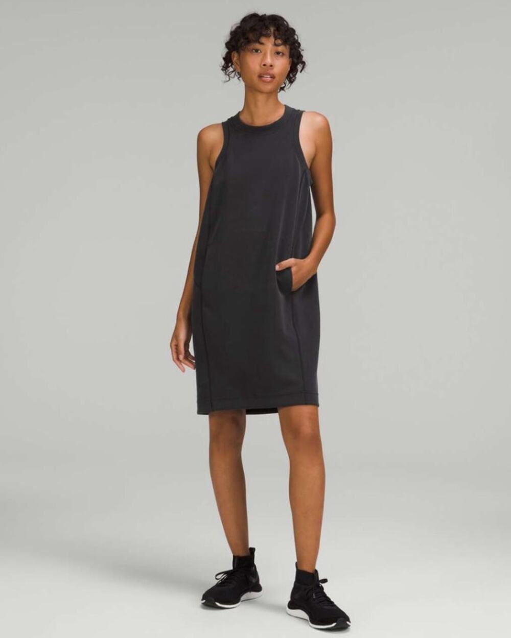 NWT Lululemon Softstreme Back In Action Dress Black 2